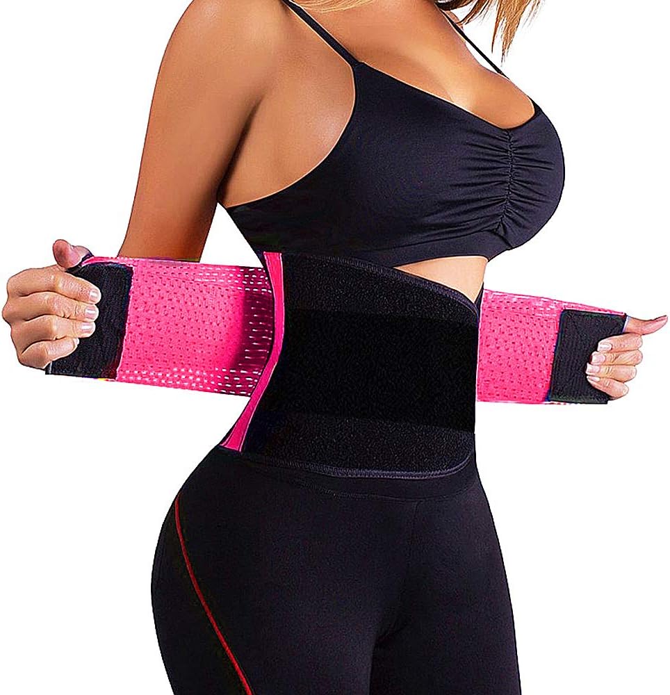 MUKATU Waist Trainer Belt for Women - Waist Cincher Trimmer - Slimming Body Shaper Belt - Girdle Sport Girdle Belt Hot Pink
