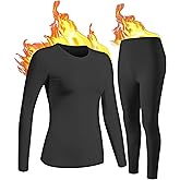 UNIQUEBELLA Womens Thermal Underwear Long Johns Base Layer Set for Women Athletic Underwear Set