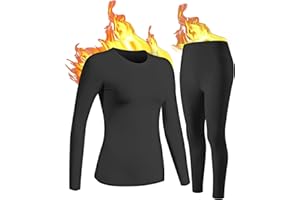 UNIQUEBELLA Womens Thermal Underwear Long Johns Base Layer Set for Women Athletic Underwear Set