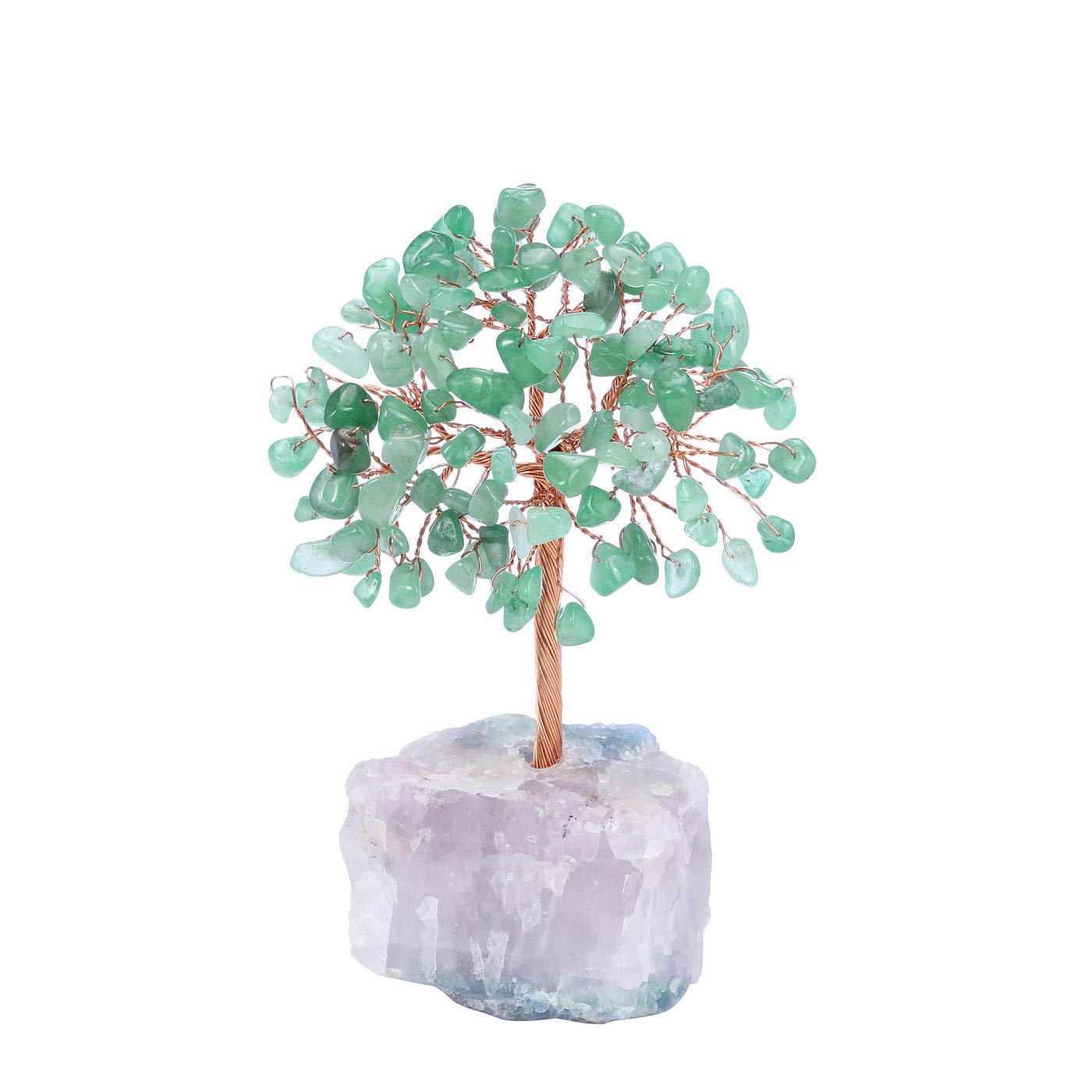 JSDDE Green Aventurine Crystal Tree Healing Crystals Gemstones Feng Shui Tree Natural Tumbled Stones Money Life Tree Figurines