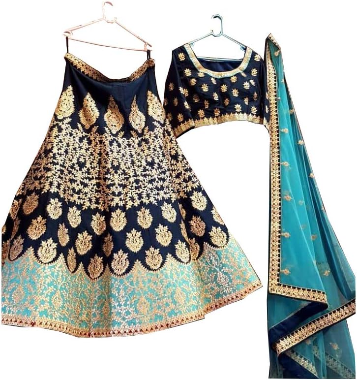 AMIT FASHIONS Indian Lehenga Choli for Women's Blue