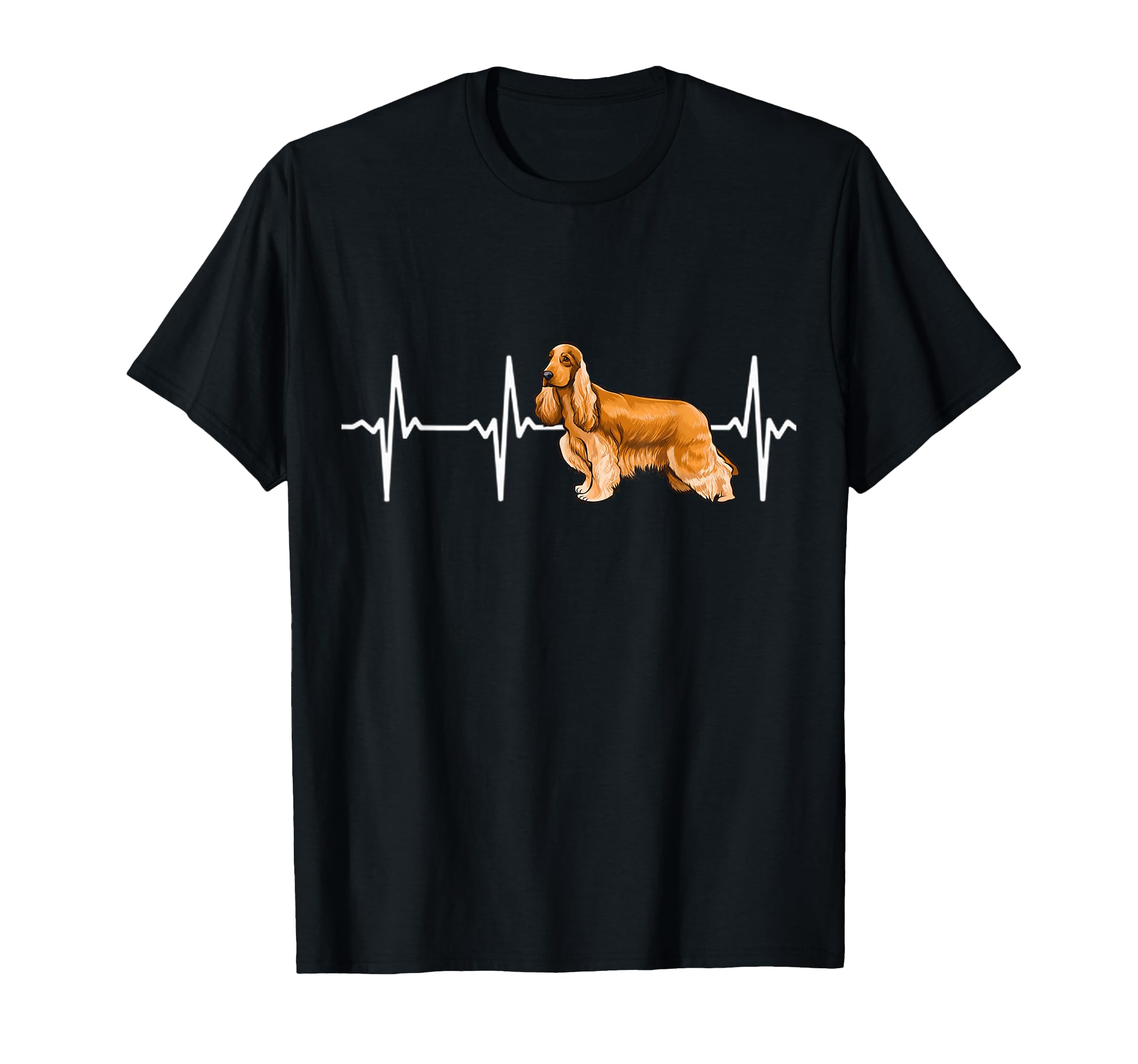 Cocker Spaniel Heartbeat Love My Dog T-Shirt