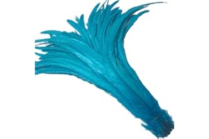 Shekyeon 12-14inch Rooster Tail Feather Used Hats Costume Decoration Pack of 50