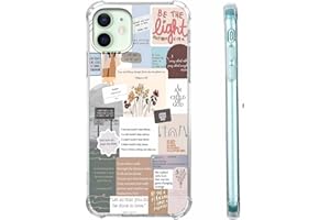 Hsondcn Case for iPhone 12/12 Pro with Christian Design,Christ Jesus Quotes Verse Collage Pattern,Trendy Soft TPU Bumper Phone Cover(12,Bible)