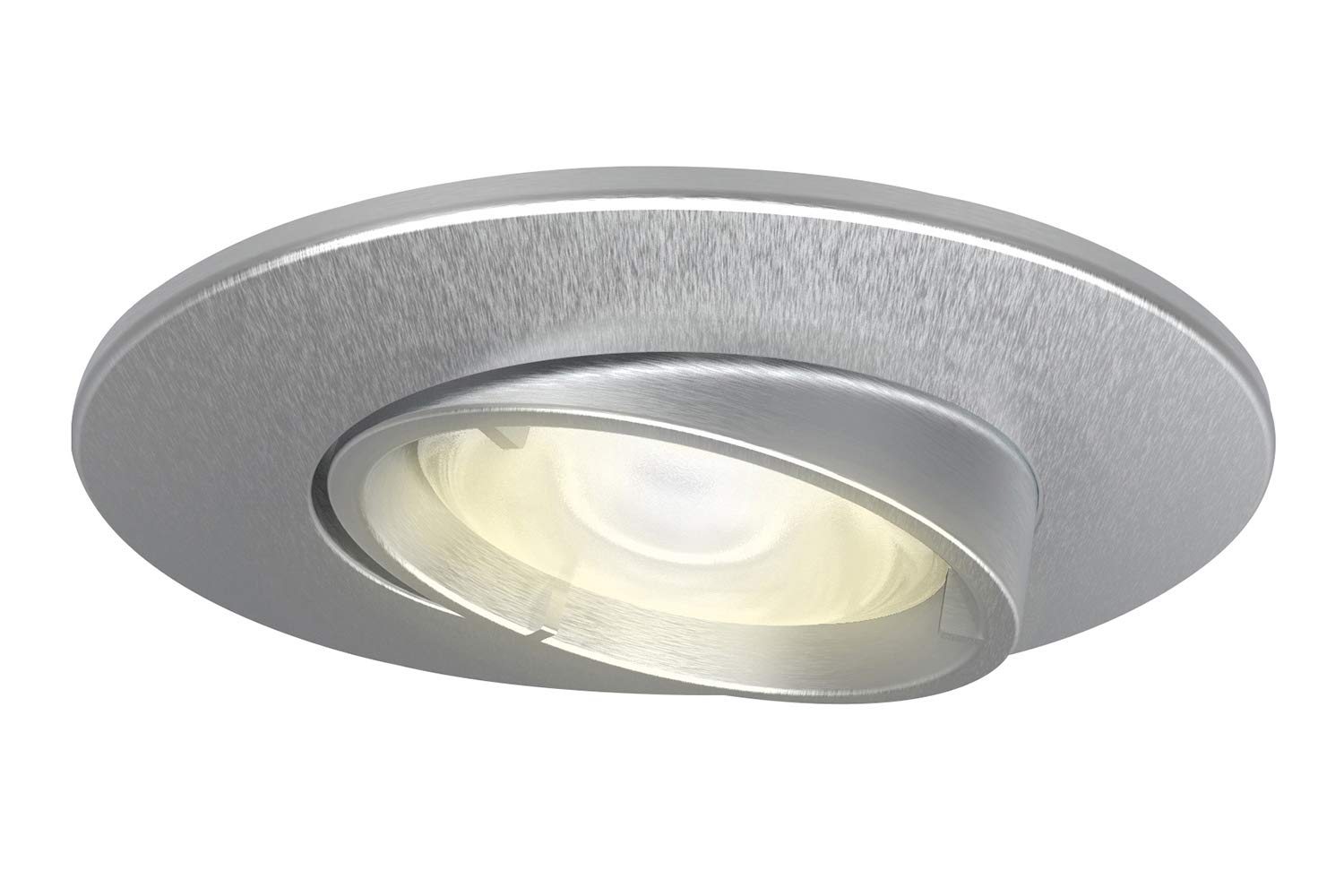 4lite Fire-Rated Indoor Downlight (Satin White) Adjustable IP20 Rated Dimmable Spotlight Supplied with a 2200k - 6500k 345lm Smart GU10 Bulb - 4L1/2218-4yr Guarantee — image 1
