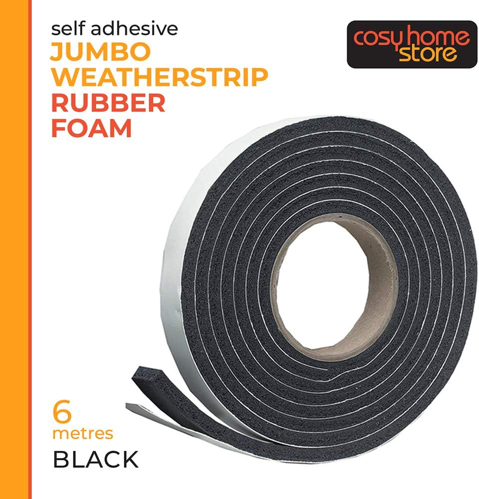 Cosy Home Store Extra thick wide rub foam 3053MM Black - 2 pack