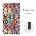 iPad Mini 4 Case, Hocase PU Leather Smart Case w/Unique Pattern Design, Auto Sleep/Wake Feature, Microfiber Lining Hard Back Cover for iPad Model A1538/A1550 (2015) - Mandala Flowers
