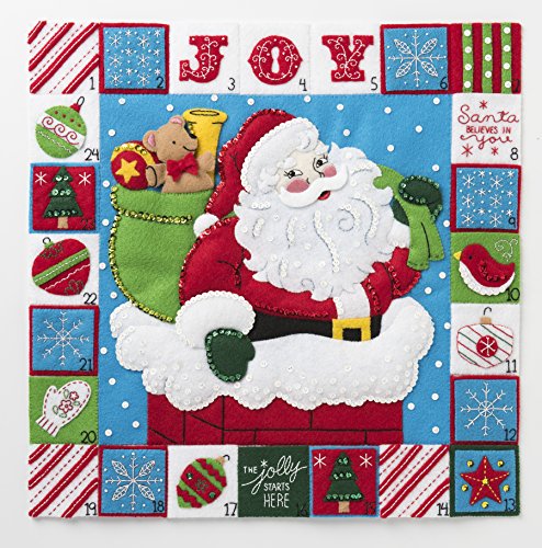 Bucilla 86883 Merry Moments Advent Calendar Kit, 15.5