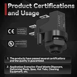 LEFOO LF40 Pressure Switch for Spa/Hot Tub Pump and