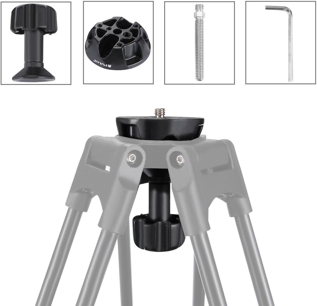 PULUZ 75mm Metal Half Ball Flat to Bowl Adapter Convert with 1/4" & 3/8" Screws Mount on Tripod & Fluid Rotation Head for DSLR SLR Camera Video Rig - Image 3