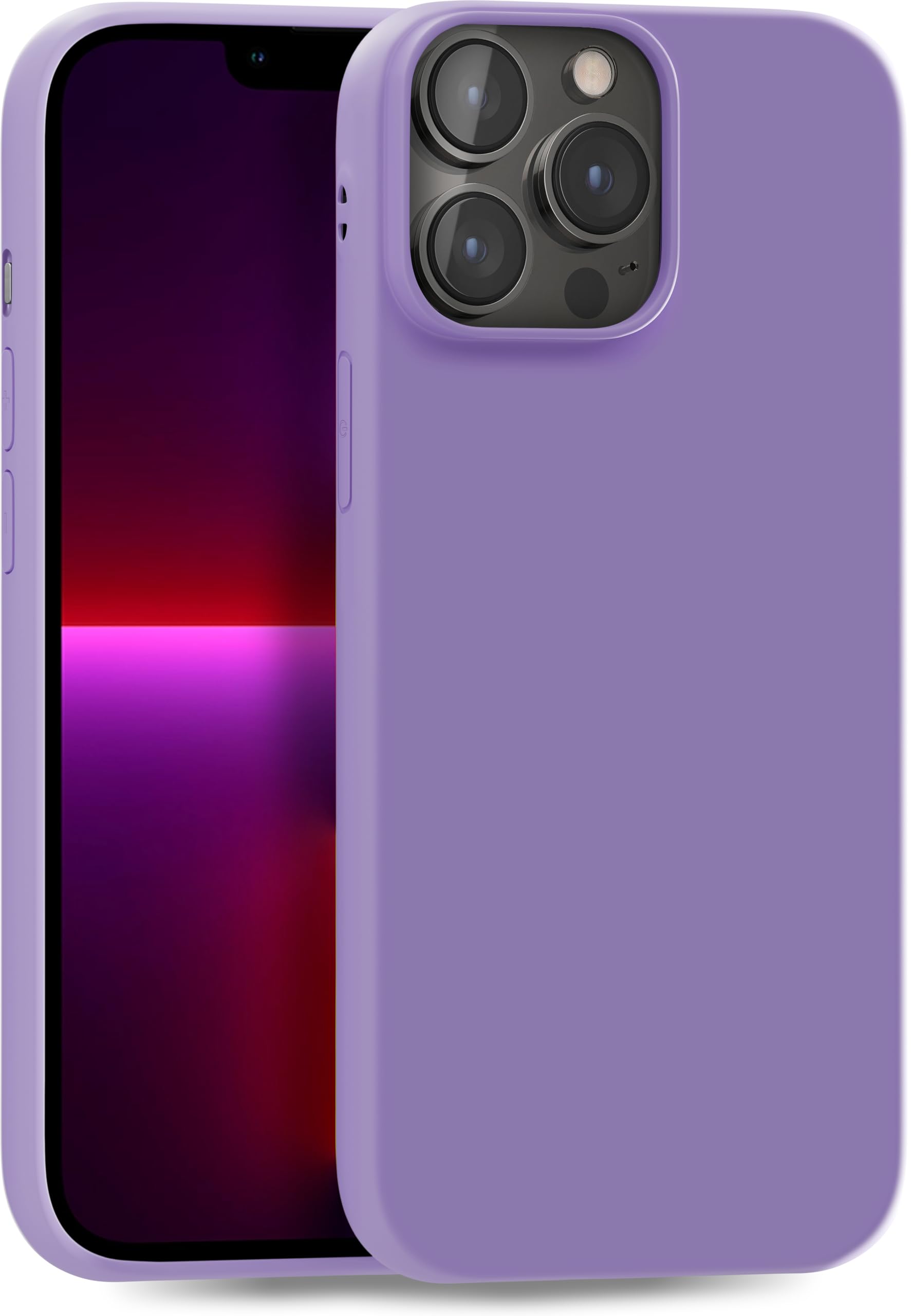 MyGadget TPU Case for iPhone 13 Pro Max - [ Camera Protection & Anti Fingerprint ] - Silicone Cover with Soft Touch & Anti Scratch Shell - Matte Dark Purple