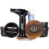 Smokeshow Walnut Wood Cocktail Smoker Kit with Torch &amp; Butane. Six 4 oz. Wood Chips Flavors, Apple, Hickory, Cherry, Bourbon Soaked Oak, Maple &amp; Mesquite. (6-Pack)