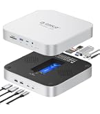 GEWOKLIY Mac Mini Hub & Stand with SSD Enclosure for NVME/SATA M.2