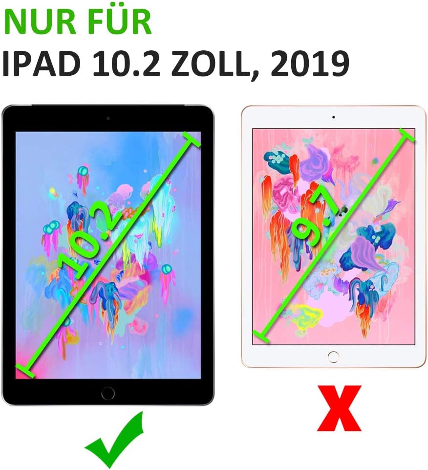 Junfire Matte Screen Protector for iPad 9th/8th/7th Generation 10.2 Inch 2021/2020/2019, Anti Glare Paper Texture PET Film - Image 3