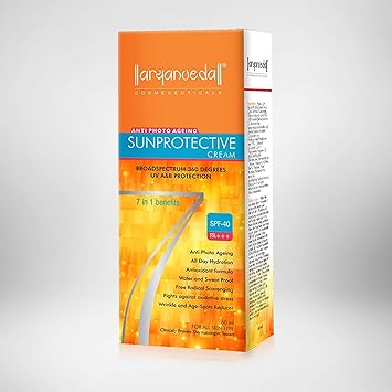 Aryanveda Unisex Sunscreen Lotion With SPF 40; All Skin Type - 60 gm