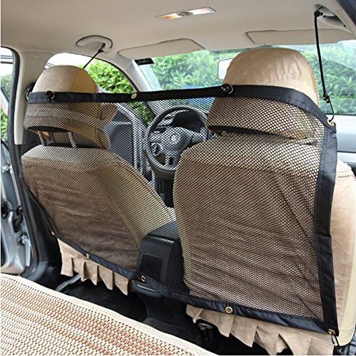 IGB Pets Vehicle Safety Pet Net/Mesh Dog Barrier 24.5" x 45" - Car Divider Net Fits Behind Front Seats