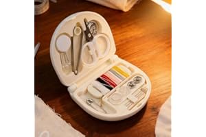 Mini boîte à couture portable pour voyage, kit de couture d'urgence basique avec aiguilles, fils, boutons, ciseaux, kit de co