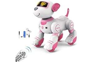 Goolsky Robot Puppy Dog, Realistic Robot Puppy with Dance, Music, Light Effects, Interactive Programmable Intelligent Remote 
