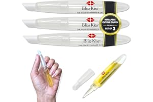 Refillable Squeeze Cuticle Oil Pen, Empty 3-Pack, Ideal for Nail Growth Oil and Nail Oil Application - Bliss Kiss