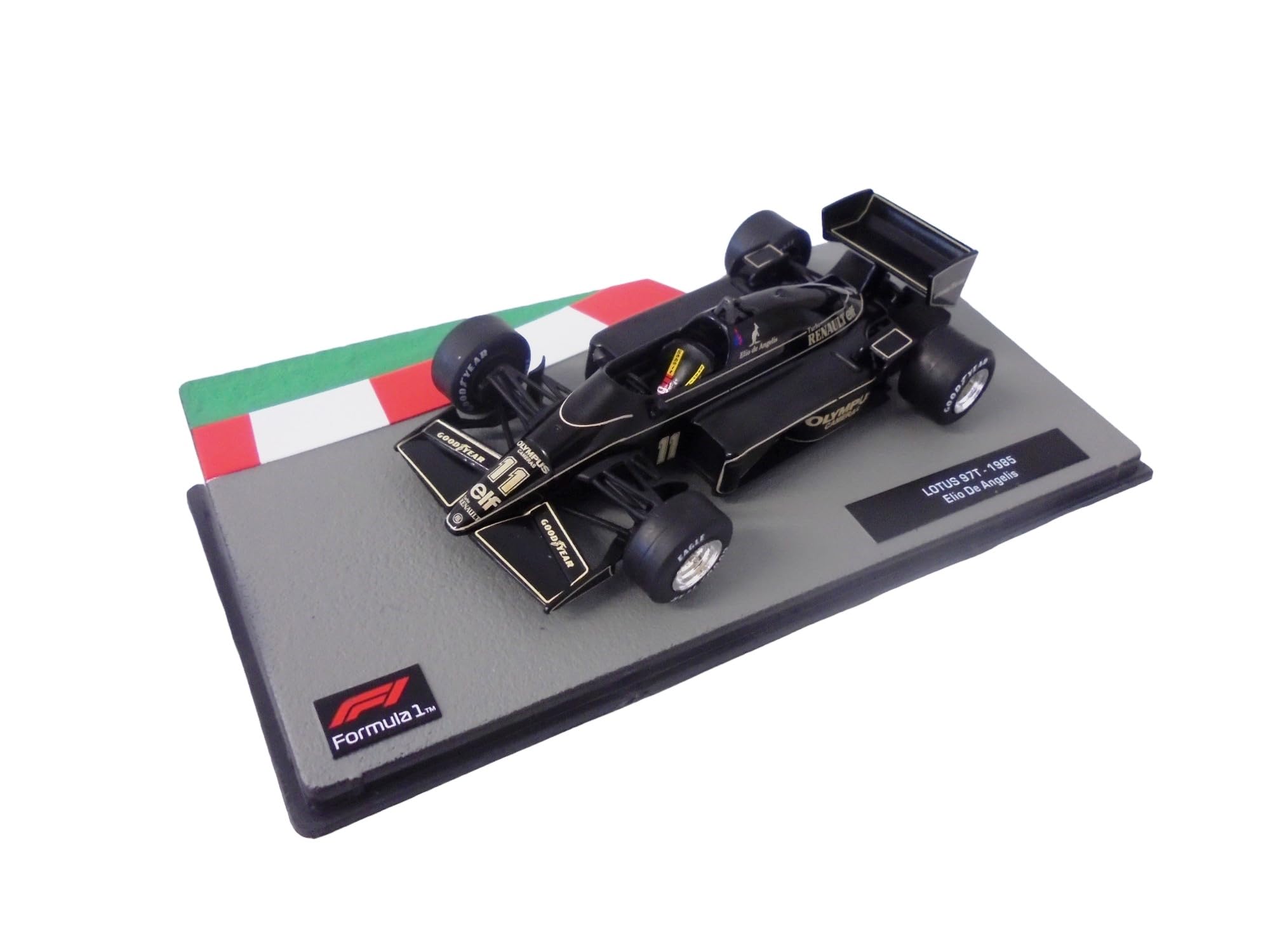 OPO 10 - Formula 1 1/43 miniature car compatible with LOTUS 97T Elio De Angelis 1985 - FD204