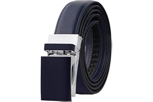 Falari Automatic Ratchet Buckle Leather Belt for Women Boys Girls 1 Inch Wide Trim to Fit