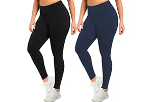 MOREFEEL Plus Size Leggings for Women-Stretchy X-Large-4X Tummy Control High Waist Spandex Workout Black Yoga Pants