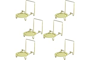HOHIYA Premium Tea Cup and Saucer Display Stand Gold Metal Organizer Rack Holds 6 Cups Elegant Kitchen & Dining Decor Perfect