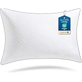JOLLYVOGUE Queen Pillows, Oeko-Tex Certified Bed Pillows for Side, Back, and Stomach Sleepers - Medium Support Down Alternative Filling, Machine-Washable