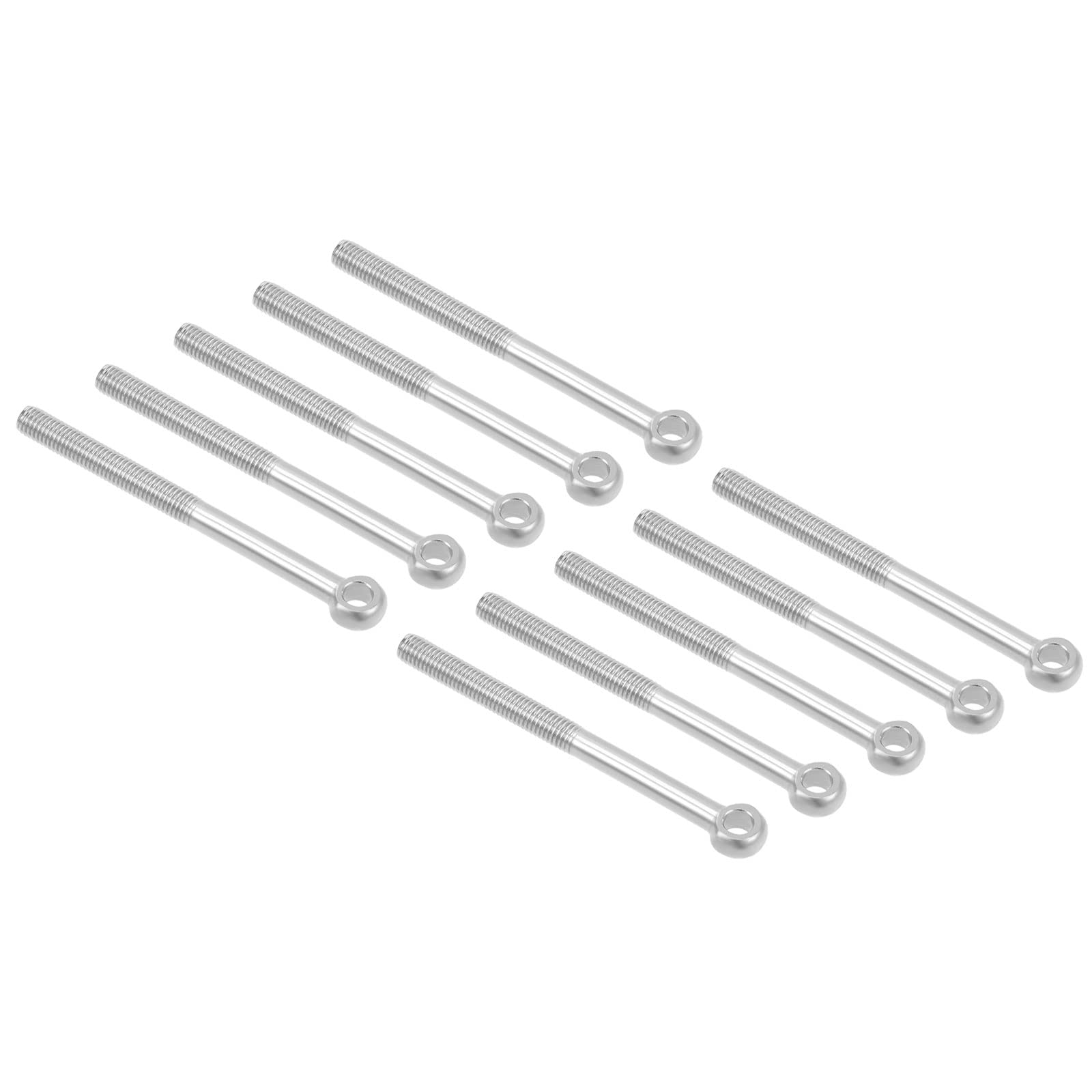 M METERXITY 10 Pcs Machine Shoulder Lift Eye Bolt Rigging - Chandelier Fence Stainless Steel Lifting Bolts Apply to Garden Decoration (M10mm X120mm)