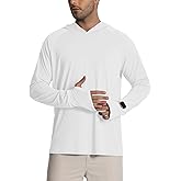 Hotfiary Mens Sun Protection Shirts UPF 50+ Long Sleeve Hoodie for Men UV Hooded Rash Guard Swim Shirts Running Hiking
