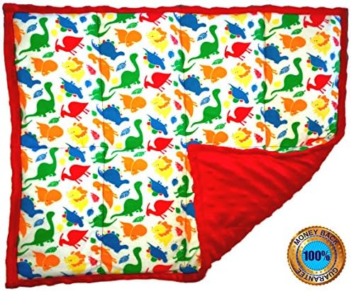 Weighted Sensory Lap Pads - from 3 to 12 lbs &amp; More than 10 Designs (5 lbs, Neon Dinos)