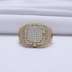 Wedding Anniversary Ring For Men's Baguette & Round