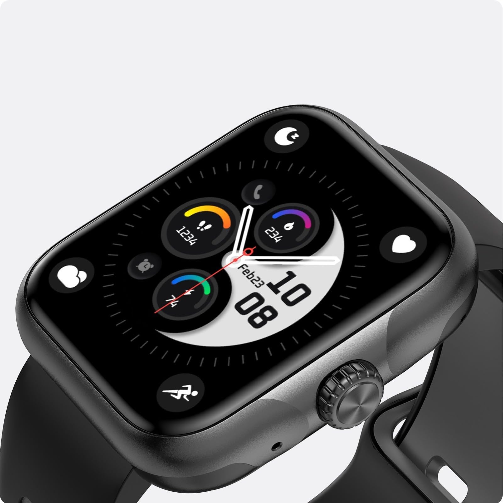 anyloop Smart Watch for Men Women Answer/Make Calls,Fitness Watch Built in GPS,1.78" AMOLED Touchscreen,Fitness Tracker with Step Counter,Heart Rate Sleep Monitor,IP68 Waterproof for Android iOS Black