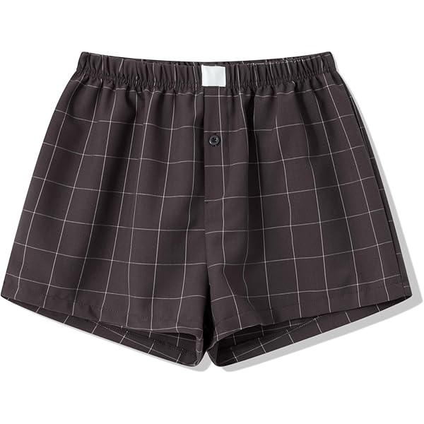 ウェア Luz e Sombra OAO PLAID NYLON SHORTS L Amazon.com: Women Side Tie Boxer Shorts Y2k Gingham Plaid