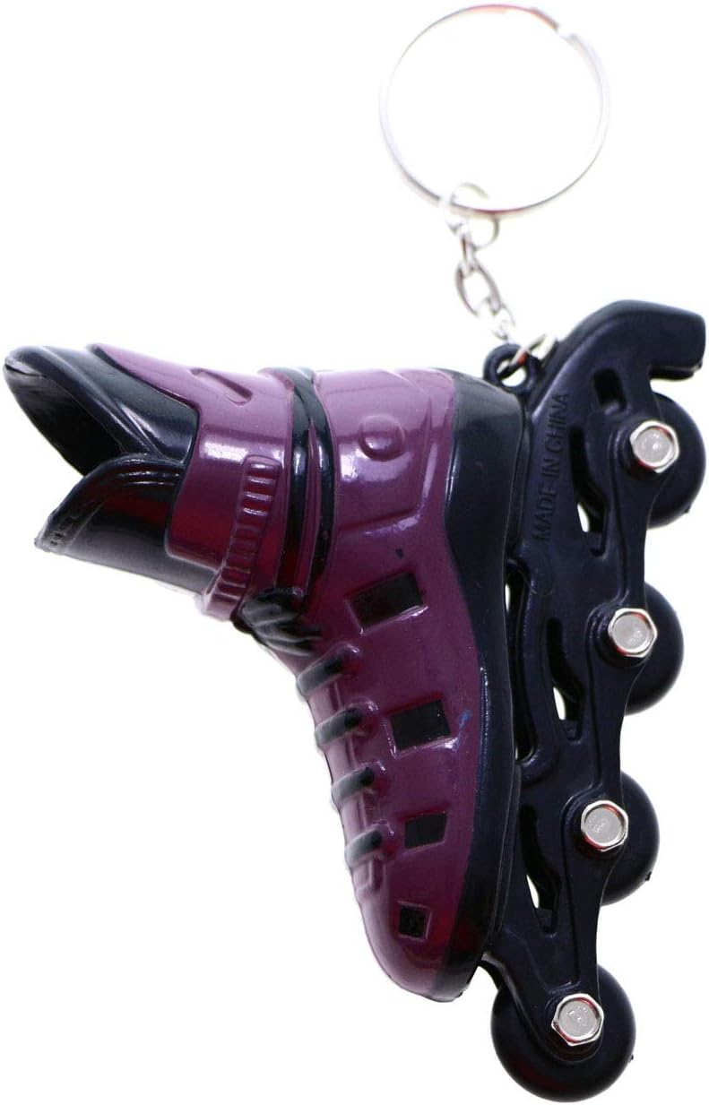 Inline Roller Skate Split-Ring-Keychain Purple/Black