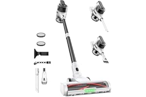 Maircle Cordless Stick Vacuum Cleaner for Home, Lightweight Rechargeable Vacuum with 55min Runtime, Powerful Suction, Green LED Headlight, 9-in-1 Pet Hair Carpet & Hardwood Floor Cleaner