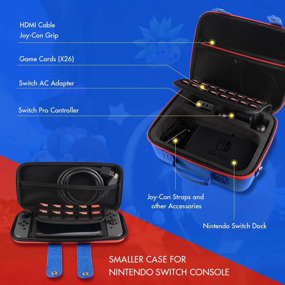 Carrying Storage Case Compatible With Nintendo Switch System,Cute and Deluxe,Protective Hard Shell Carry Bag for Nintendo Switch Console and Accessories: Toys & Games