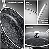 Nonstick-Cookware-Set-Induction-10-Piece-Stone-Derived-Cooking-Pots-and-Pans-with-Lids-Home-Kitchenware-with-Saucepan-Frying-Pan-Stockpot-Oven-Safe-GraniteGift-Box-Included-SKYLIGHT Nonstick Cookware Set Induction, 10 Piece Stone-Derived Cooking Pots and Pans with Lids, Home Kitchenware with Saucepan, Frying Pan, Stockpot, Oven Safe, Granite/Gift Box Included-SKYLIGHT
