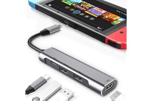 REAKA Upgraded USB Type C to HDMI Digital AV Multiport Hub,USB-C(USB3.1) Adapter PD Charger for OLED Switch/Nintendo Switch,P