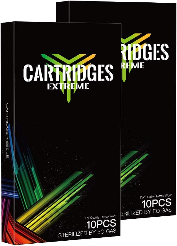 Dragonhawk 20Pcs Extreme Cartridges Disposable Tattoo Needle 1 Round Liner (1RL)