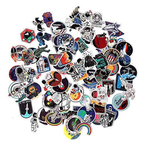 61bEZuDJAGL FNGEEN 112pcs NASA Space Explorer Stickers Pack for Water Bottle Laptop,Waterproof Vinyl Stickers Bomb, Space Gifts for Adults Teens Boys Psychedelic Stickers for Skateboard Decals - Image 4