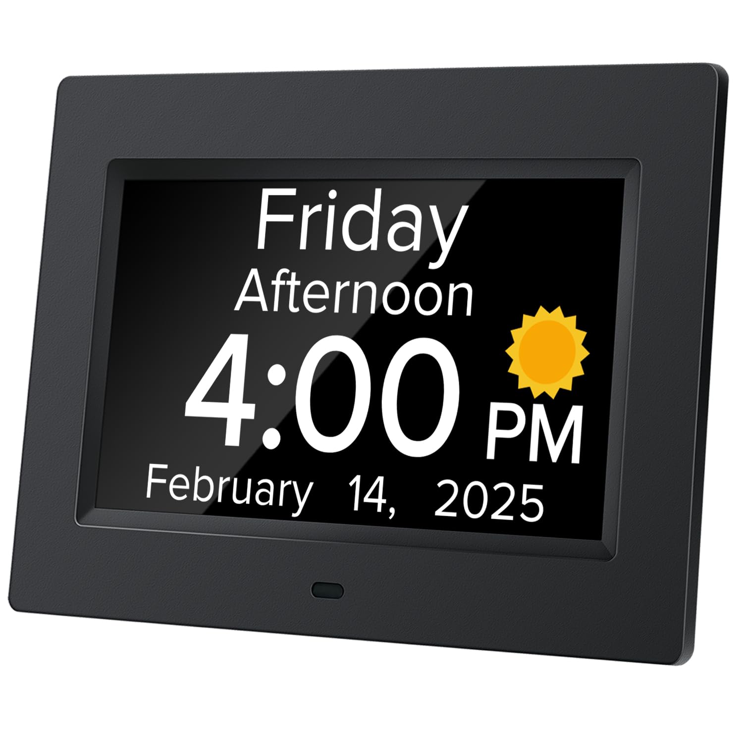 Mitoart Digital Alarm Clock with Date and Day of the Week for Dementia Seniors, Multiple Alarm Games, Auto SDT, Designed Specifically for Seniors, Black