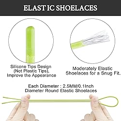 Endoto 2 Pairs Elastic Shoelaces for ON Cloud 5 & 6