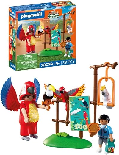 Playmobil Animals & Friends Zoo Mascot Parrot Costume with Birds
