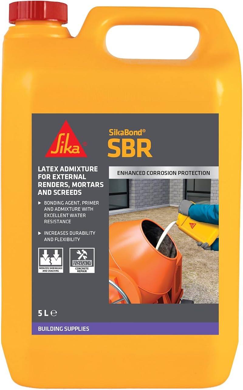 Sika SikaBond SBR Waterproof Bonding Agent 5L White General Purpose