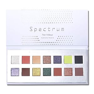 Prism Makeup Eyeshadow Palette Matte Shimmer 14 Colors Highly Pigmented Glitter Eye Shadow Makeup Pallet Warm Neturals Smoky Shades Cosmetics (Spectrum)
