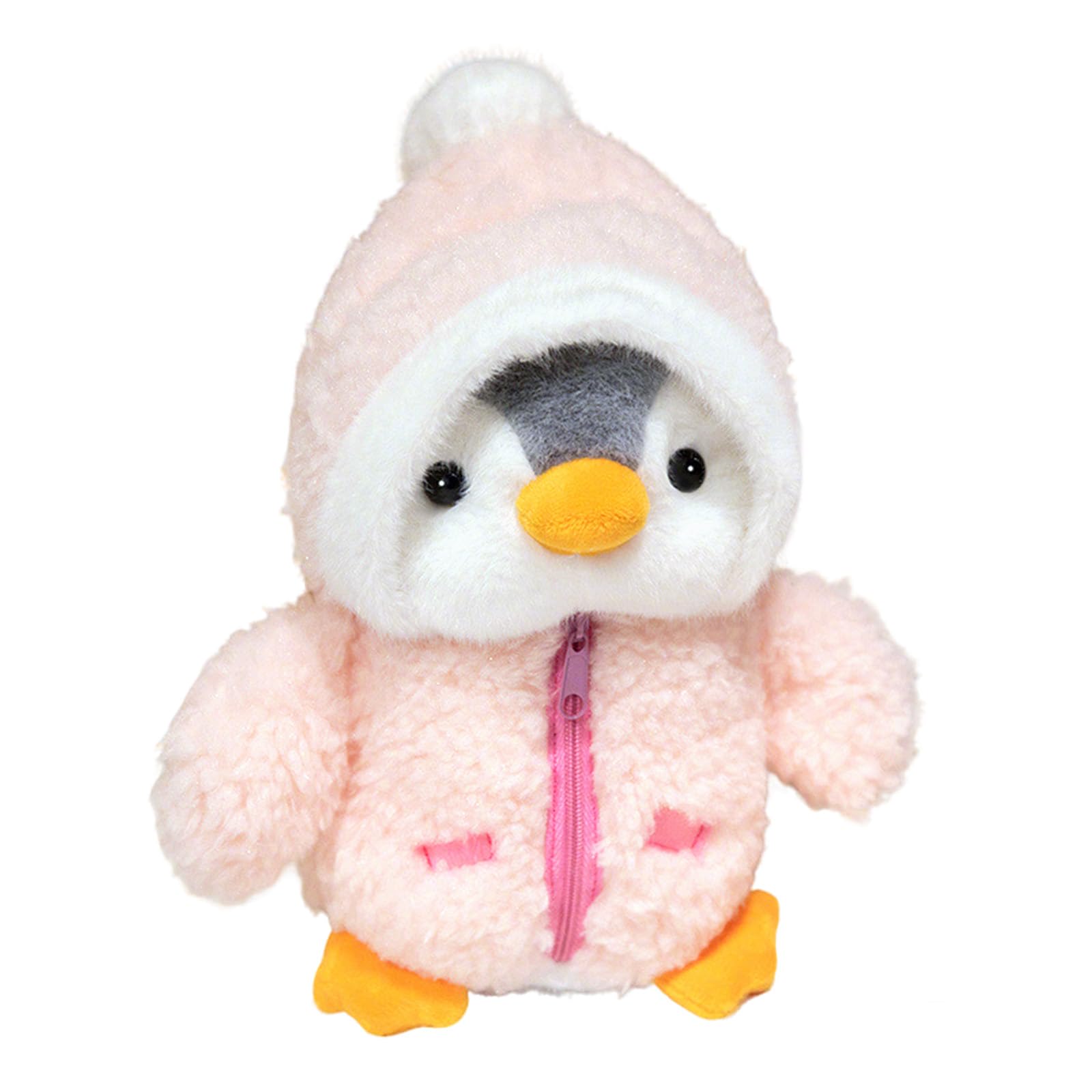 Embhlitfe Penguin Plush,25cm Pink Plush Penguin Stuffed Animal Penguins Plush Doll,Cartoon Penguins for Adults Christmas Birthday Gifts (Pink)