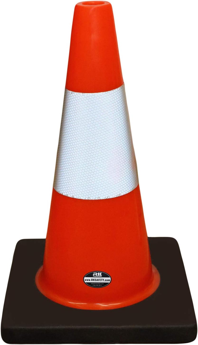 Business & Industrial 6 Packs 17" Height Red PVC Safety Plastic Traffic