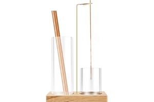 2 in 1 Incense Holder, Wooden Incense Burner with Ash Catcher Incense Storage, Anti-Ash Flying Incense Stick Holder for Medit