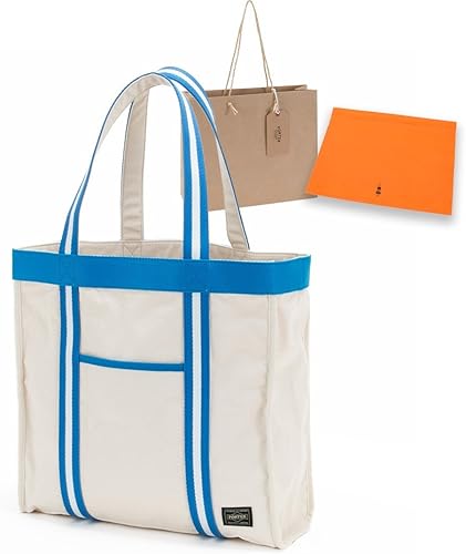 Amazon ポーター 正規品 ショップバッグ付 スタンド オリジナル リバーシブル キャンバストートバッグ Lサイズ コットンカツラギver Porter ポーター トートバッグ